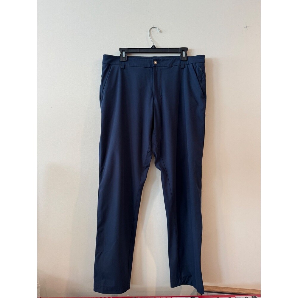 Lululemon ABC Pant Classic NAVY 34 Straight Leg Flat Front Stretch Comfort